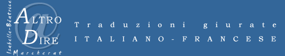 Altrodire Traduzioni francese italiano